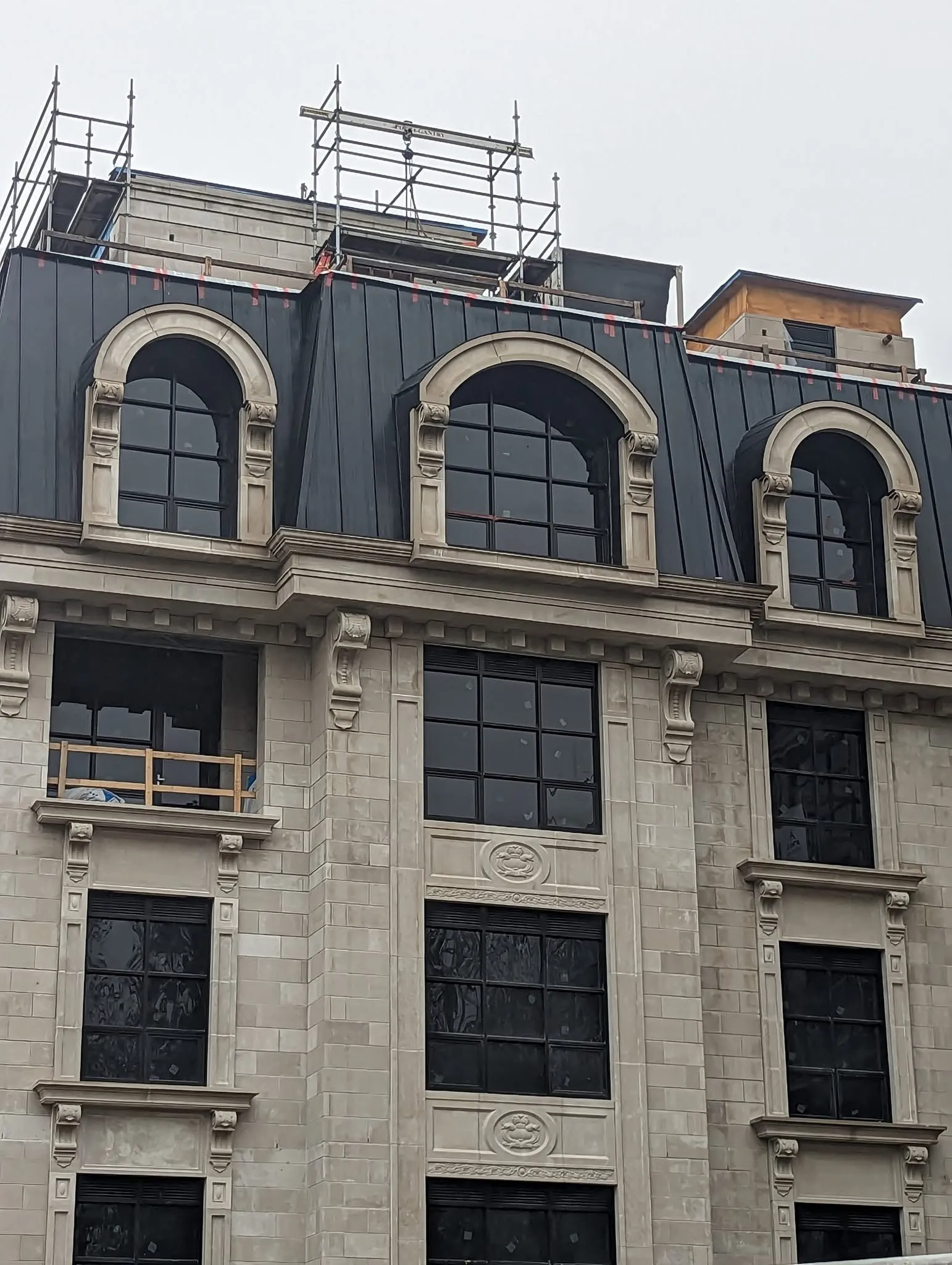 Natural stone building facade