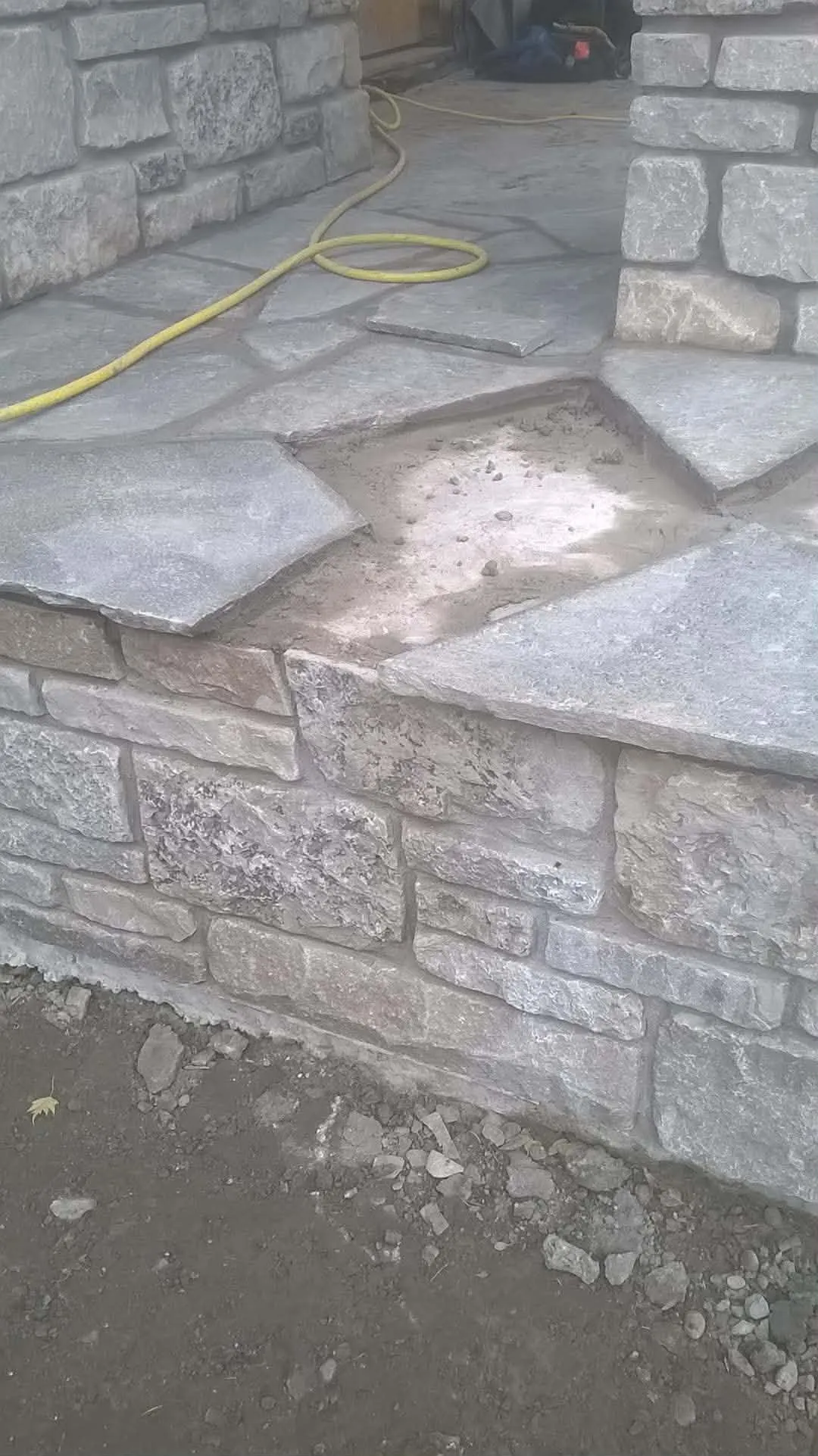 Flagstone patio detail